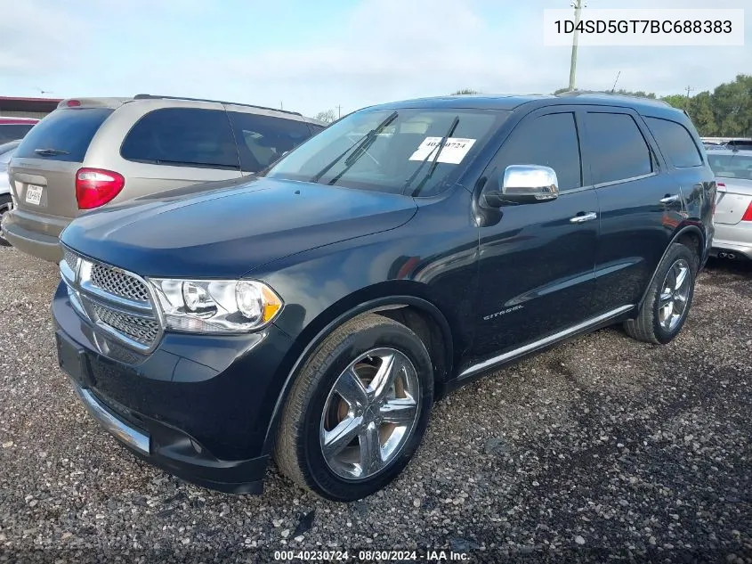 1D4SD5GT7BC688383 2011 Dodge Durango Citadel