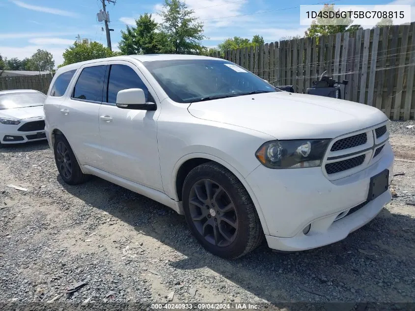 2011 Dodge Durango R/T VIN: 1D4SD6GT5BC708815 Lot: 40240933