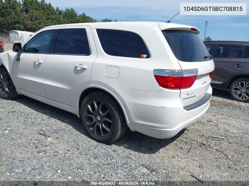 2011 Dodge Durango R/T VIN: 1D4SD6GT5BC708815 Lot: 40240933