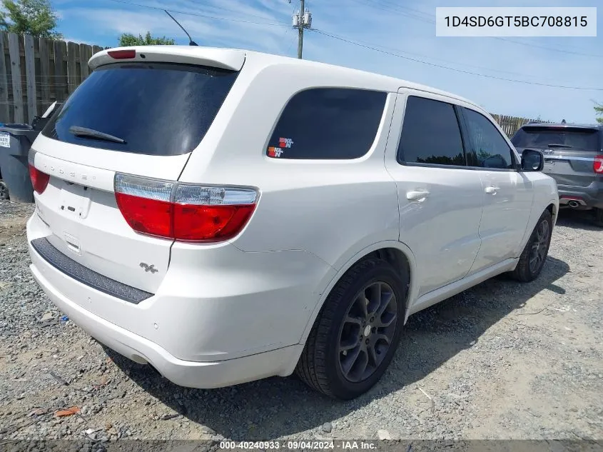 2011 Dodge Durango R/T VIN: 1D4SD6GT5BC708815 Lot: 40240933