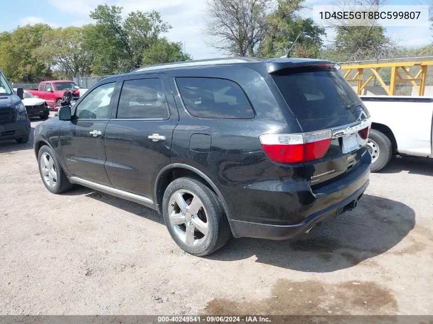 2011 Dodge Durango Citadel VIN: 1D4SE5GT8BC599807 Lot: 40249541