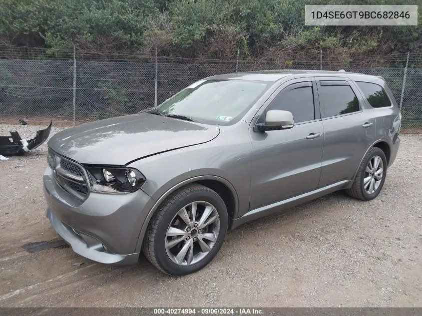 2011 Dodge Durango R/T VIN: 1D4SE6GT9BC682846 Lot: 40274994