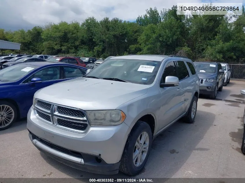 2011 Dodge Durango Crew VIN: 1D4RD4GG5BC729864 Lot: 40303352