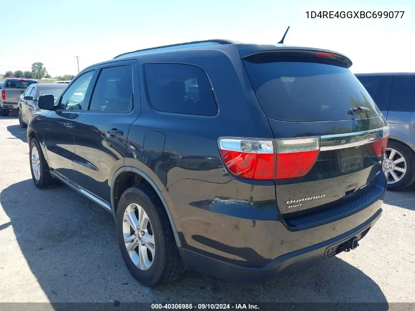 2011 Dodge Durango Crew VIN: 1D4RE4GGXBC699077 Lot: 40306985