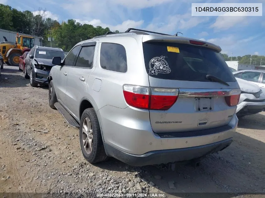 2011 Dodge Durango Crew VIN: 1D4RD4GG3BC630315 Lot: 40322863