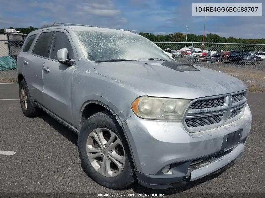 1D4RE4GG6BC688707 2011 Dodge Durango Crew