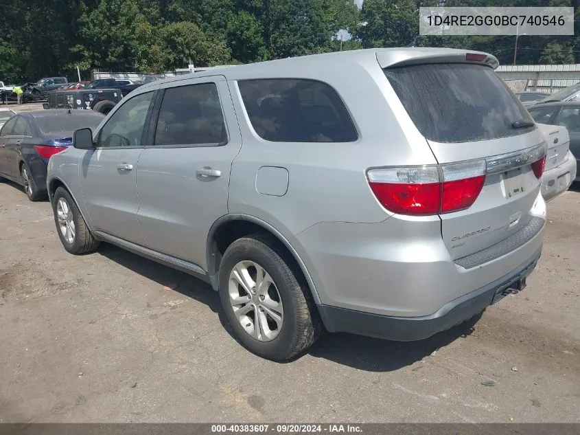 2011 Dodge Durango Express VIN: 1D4RE2GG0BC740546 Lot: 40383607