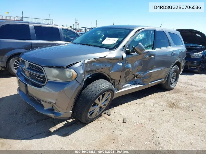 2011 Dodge Durango Heat VIN: 1D4RD3GG2BC706536 Lot: 40404886