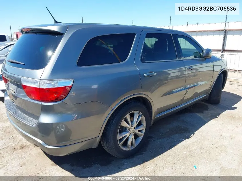 2011 Dodge Durango Heat VIN: 1D4RD3GG2BC706536 Lot: 40404886