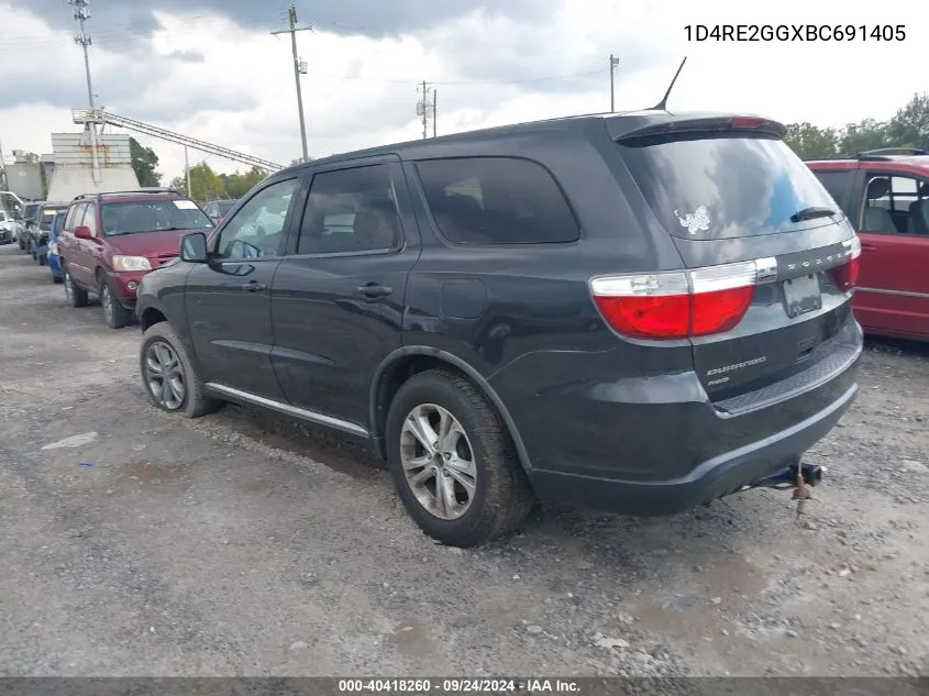 2011 Dodge Durango Express VIN: 1D4RE2GGXBC691405 Lot: 40418260