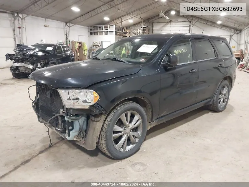 2011 Dodge Durango R/T VIN: 1D4SE6GTXBC682693 Lot: 40449724