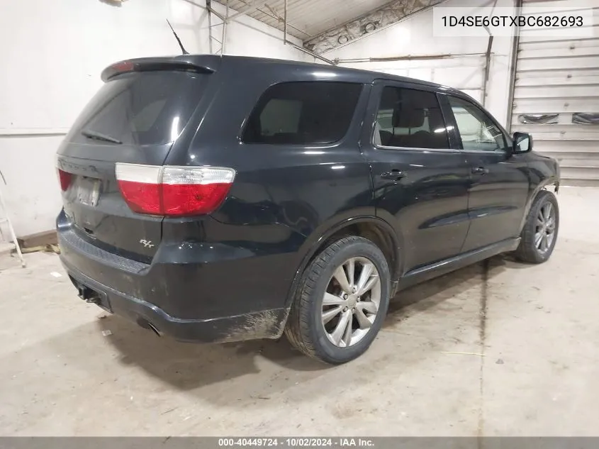 2011 Dodge Durango R/T VIN: 1D4SE6GTXBC682693 Lot: 40449724