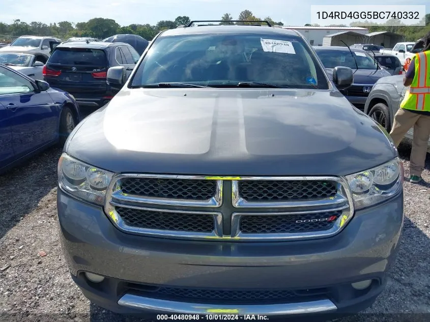 1D4RD4GG5BC740332 2011 Dodge Durango Crew