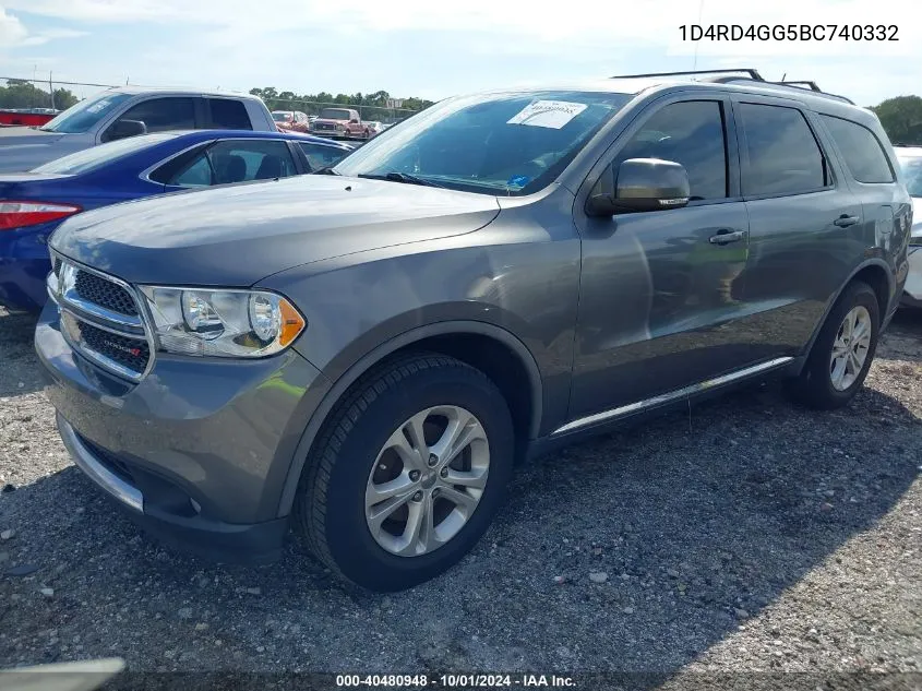 2011 Dodge Durango Crew VIN: 1D4RD4GG5BC740332 Lot: 40480948