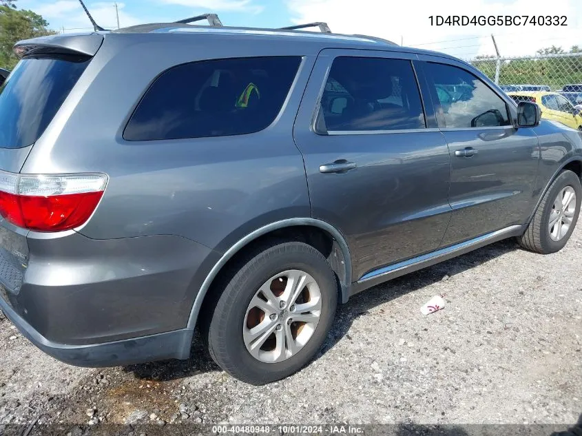 2011 Dodge Durango Crew VIN: 1D4RD4GG5BC740332 Lot: 40480948