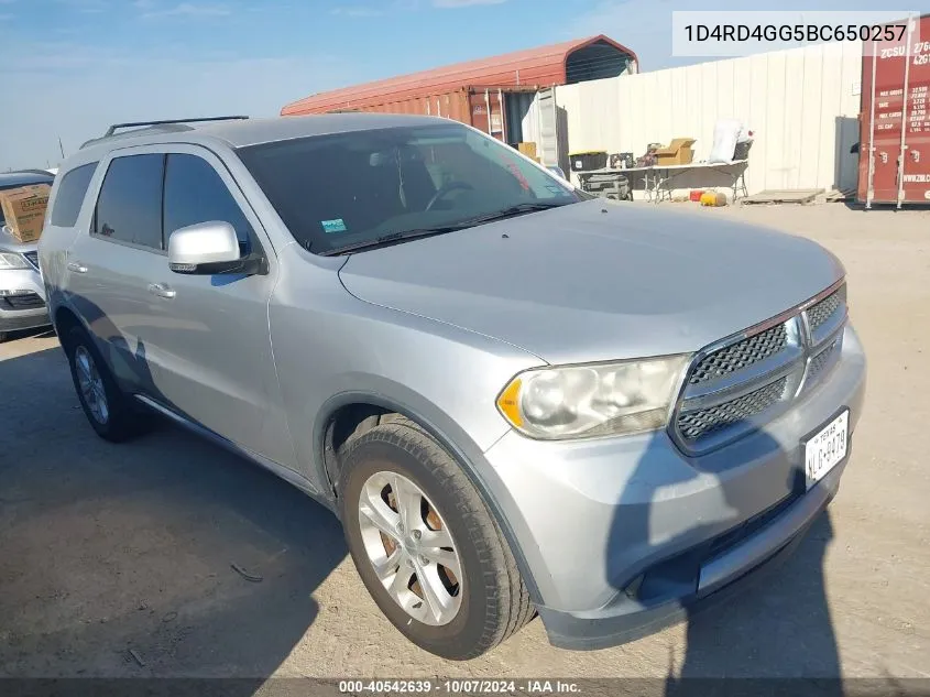 2011 Dodge Durango Crew VIN: 1D4RD4GG5BC650257 Lot: 40542639