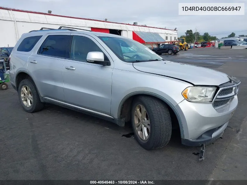 2011 Dodge Durango Crew VIN: 1D4RD4GG0BC666947 Lot: 40545463