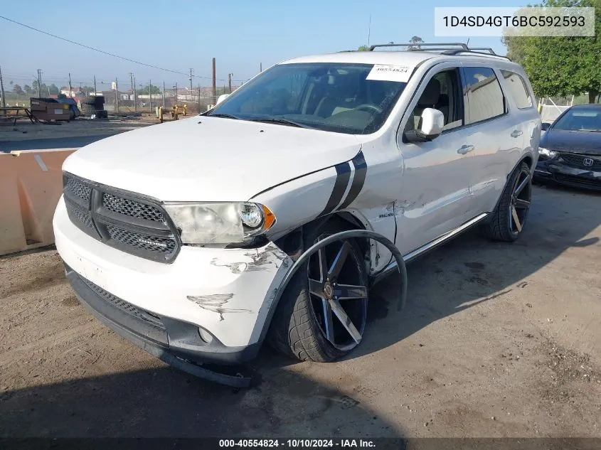 2011 Dodge Durango Crew VIN: 1D4SD4GT6BC592593 Lot: 40554824