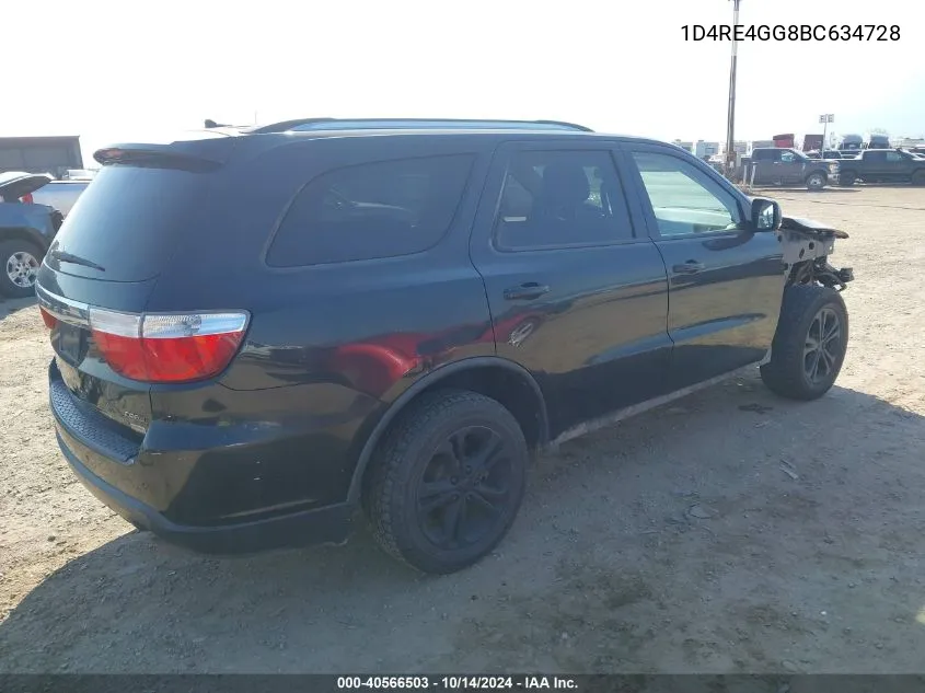 2011 Dodge Durango Crew VIN: 1D4RE4GG8BC634728 Lot: 40566503