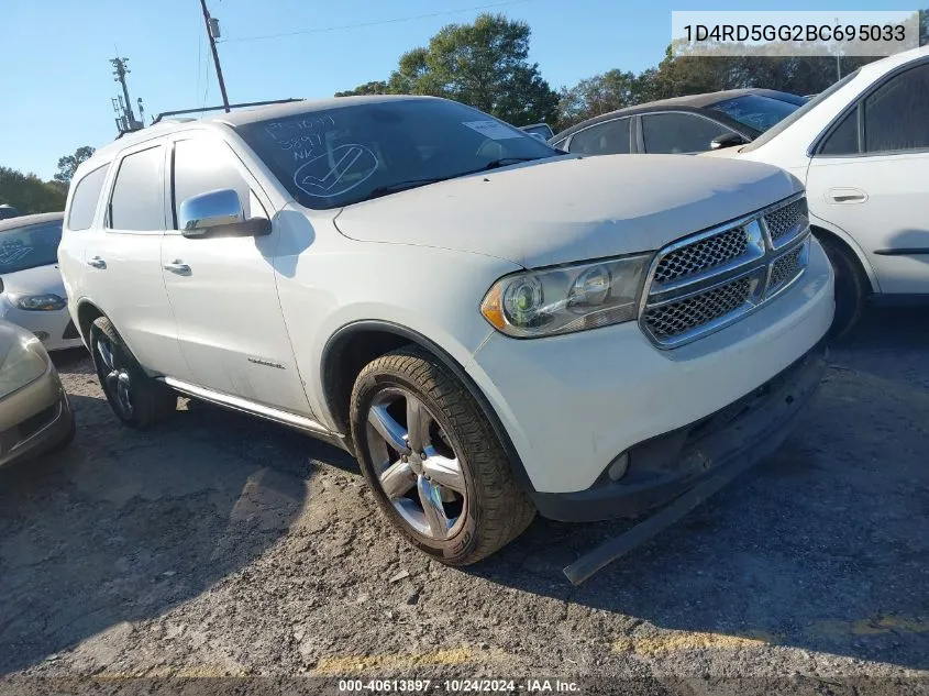 2011 Dodge Durango Citadel VIN: 1D4RD5GG2BC695033 Lot: 40613897