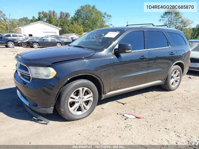 2011 Dodge Durango Crew VIN: 1D4RE4GG2BC685870 Lot: 40628107