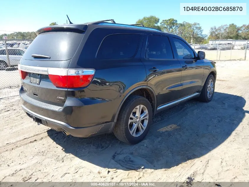 2011 Dodge Durango Crew VIN: 1D4RE4GG2BC685870 Lot: 40628107