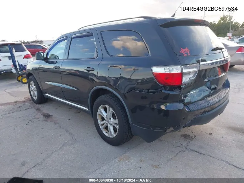 2011 Dodge Durango Crew VIN: 1D4RE4GG2BC697534 Lot: 40649830