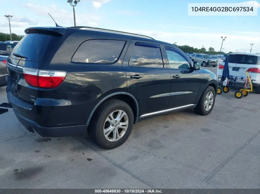 2011 Dodge Durango Crew VIN: 1D4RE4GG2BC697534 Lot: 40649830