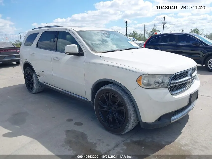 2011 Dodge Durango Crew VIN: 1D4SD4GT2BC711420 Lot: 40653200