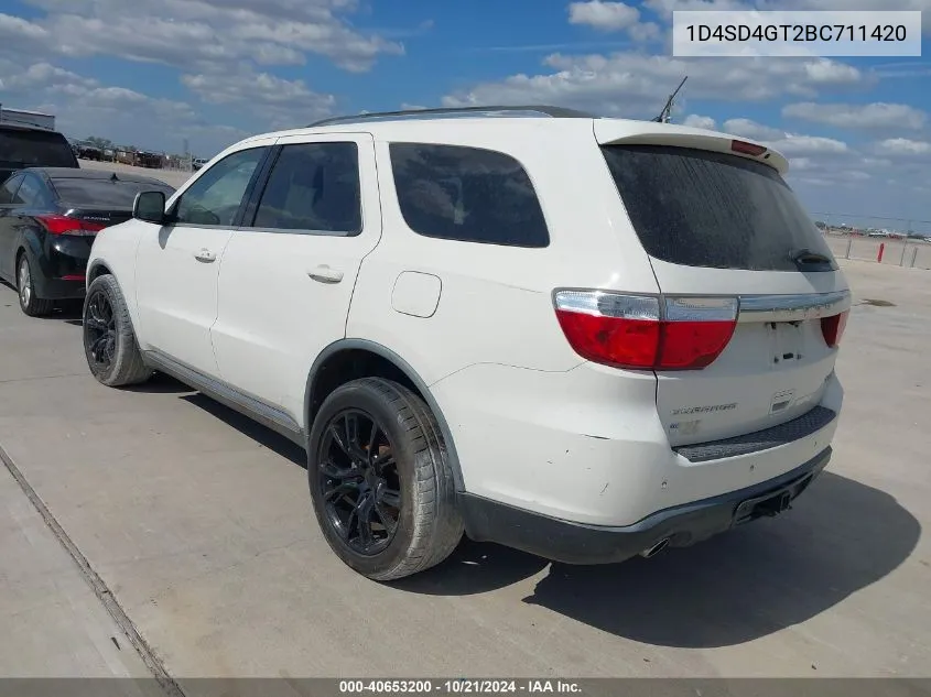 2011 Dodge Durango Crew VIN: 1D4SD4GT2BC711420 Lot: 40653200