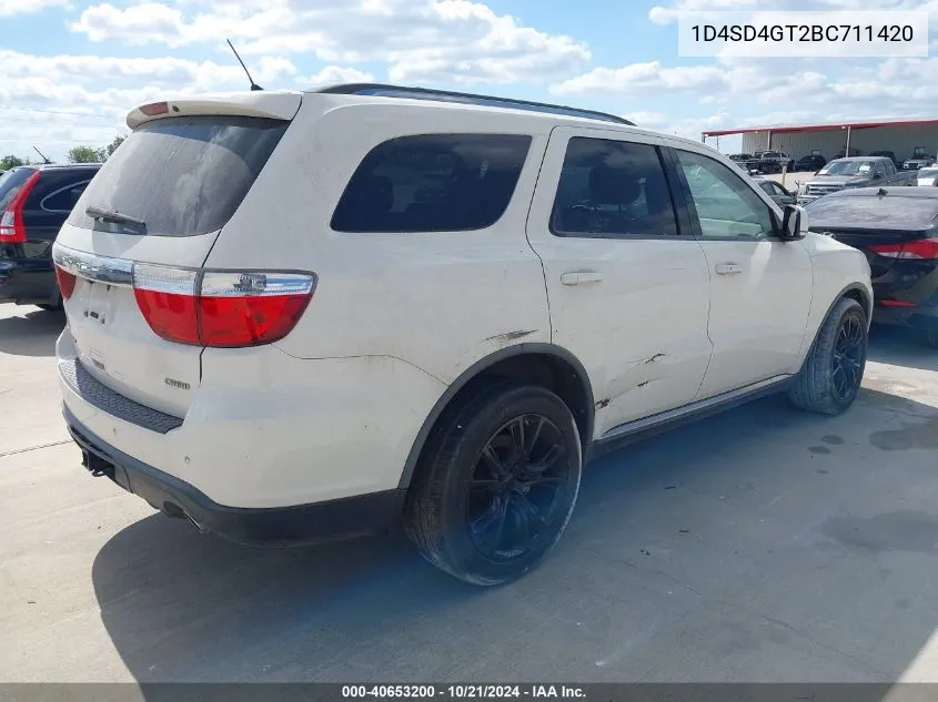 2011 Dodge Durango Crew VIN: 1D4SD4GT2BC711420 Lot: 40653200