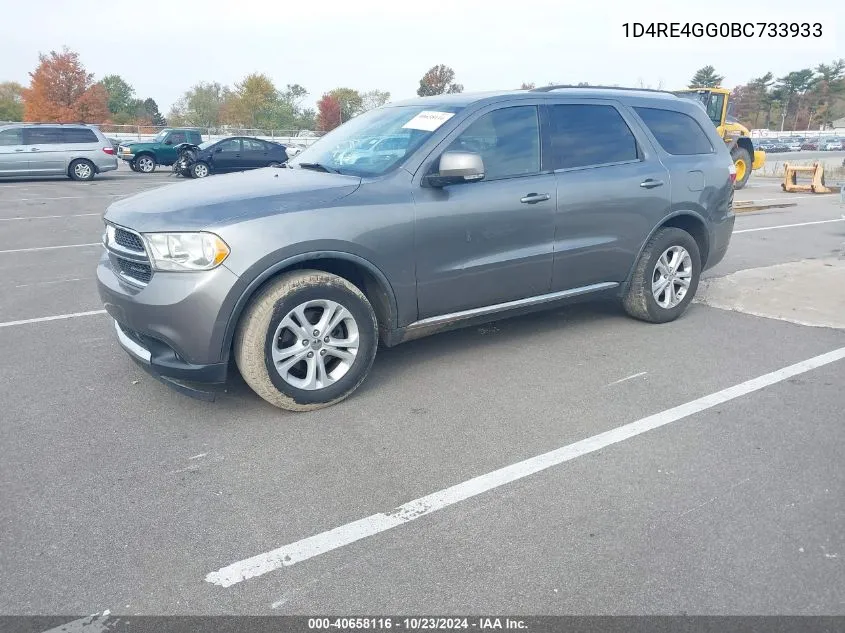 2011 Dodge Durango Crew VIN: 1D4RE4GG0BC733933 Lot: 40658116