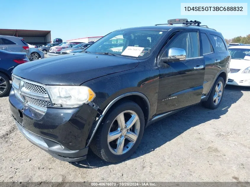 2011 Dodge Durango Citadel VIN: 1D4SE5GT3BC688832 Lot: 40676073