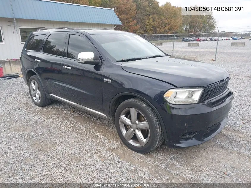 2011 Dodge Durango Citadel VIN: 1D4SD5GT4BC681391 Lot: 40714771