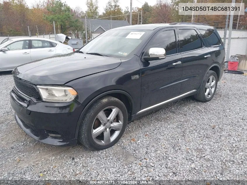 2011 Dodge Durango Citadel VIN: 1D4SD5GT4BC681391 Lot: 40714771