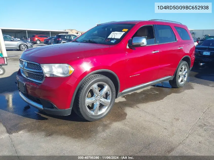 2011 Dodge Durango Citadel VIN: 1D4RD5GG9BC652938 Lot: 40795390