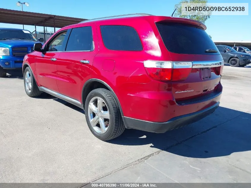 2011 Dodge Durango Citadel VIN: 1D4RD5GG9BC652938 Lot: 40795390