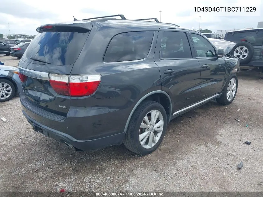 2011 Dodge Durango Crew VIN: 1D4SD4GT1BC711229 Lot: 40800074