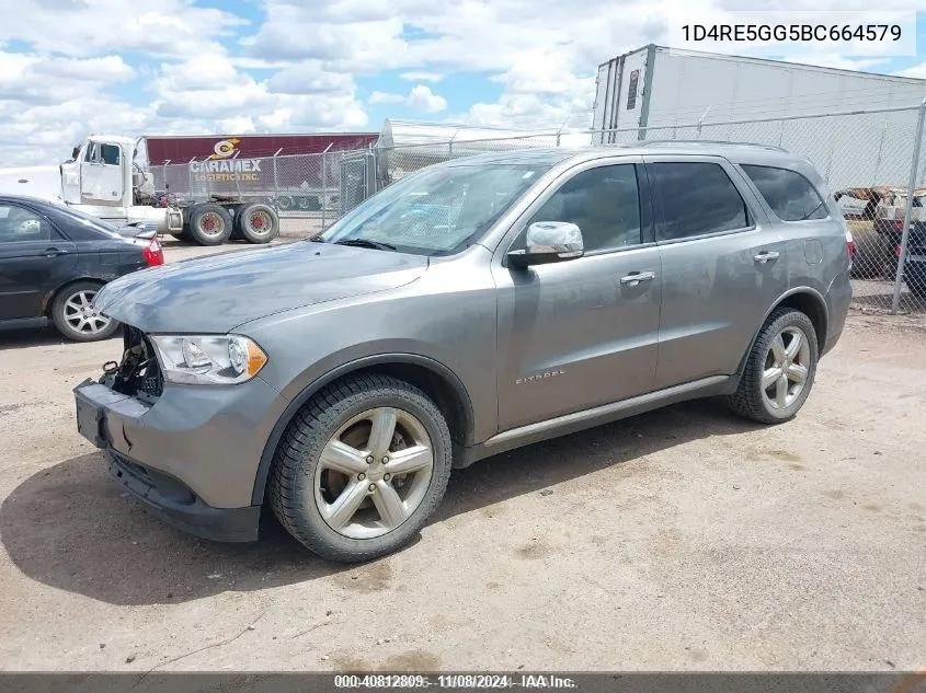 2011 Dodge Durango Citadel VIN: 1D4RE5GG5BC664579 Lot: 40812809