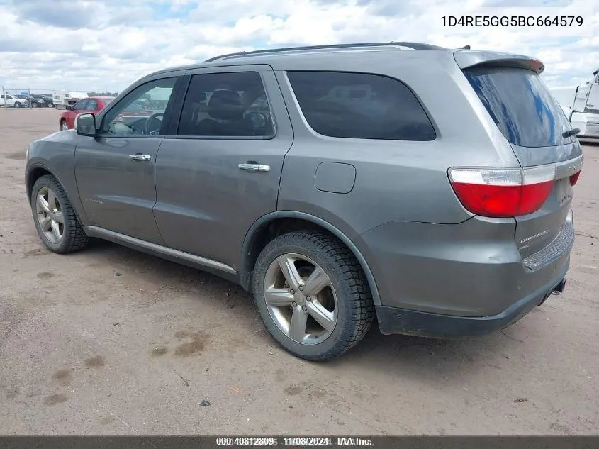 2011 Dodge Durango Citadel VIN: 1D4RE5GG5BC664579 Lot: 40812809