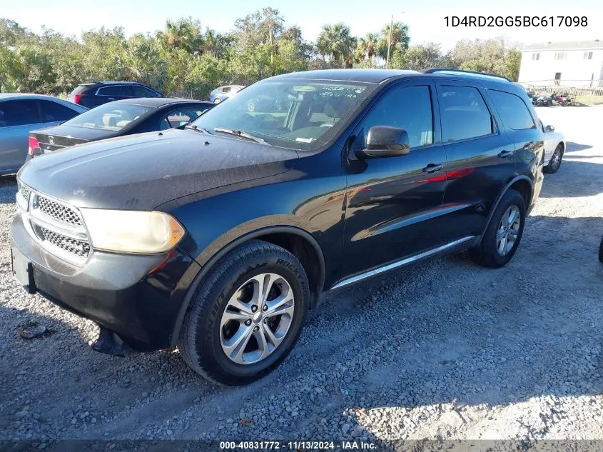 2011 Dodge Durango Express VIN: 1D4RD2GG5BC617098 Lot: 40831772