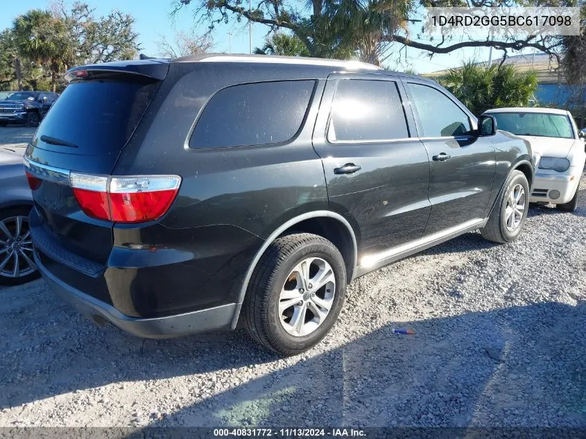 2011 Dodge Durango Express VIN: 1D4RD2GG5BC617098 Lot: 40831772