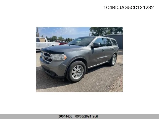 2012 Dodge Durango Sxt VIN: 1C4RDJAG5CC131232 Lot: 30044430