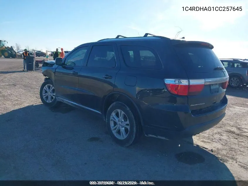 1C4RDHAG1CC257645 2012 Dodge Durango Sxt