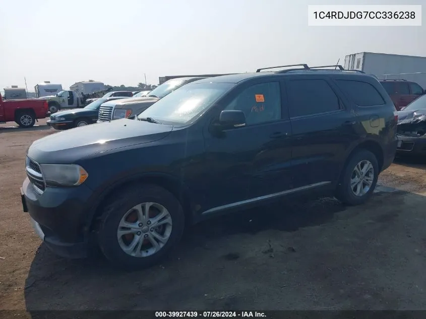 2012 Dodge Durango Crew VIN: 1C4RDJDG7CC336238 Lot: 39927439