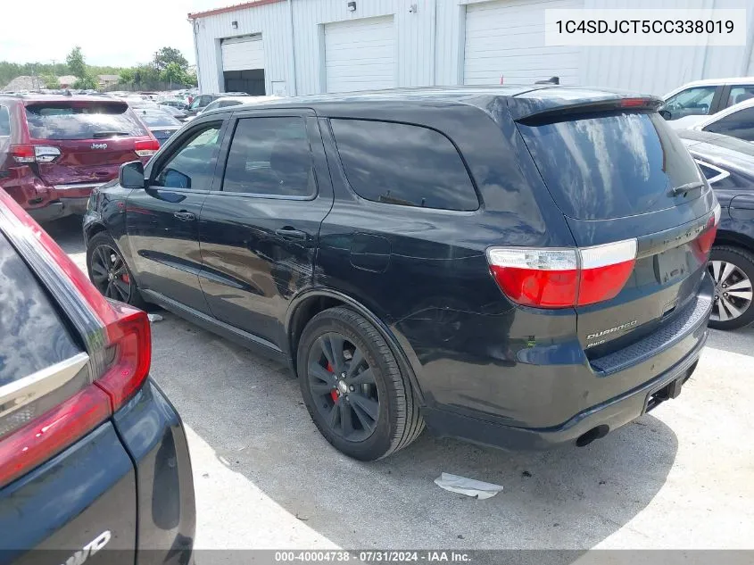 1C4SDJCT5CC338019 2012 Dodge Durango R/T