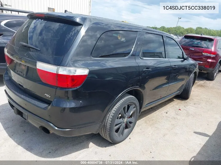 2012 Dodge Durango R/T VIN: 1C4SDJCT5CC338019 Lot: 40004738