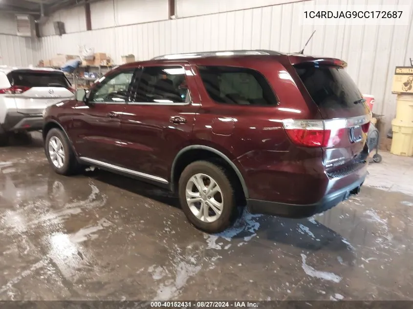 1C4RDJAG9CC172687 2012 Dodge Durango Sxt