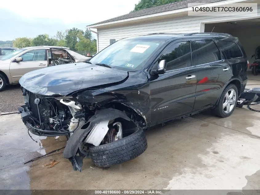 1C4SDJET7CC360696 2012 Dodge Durango Citadel