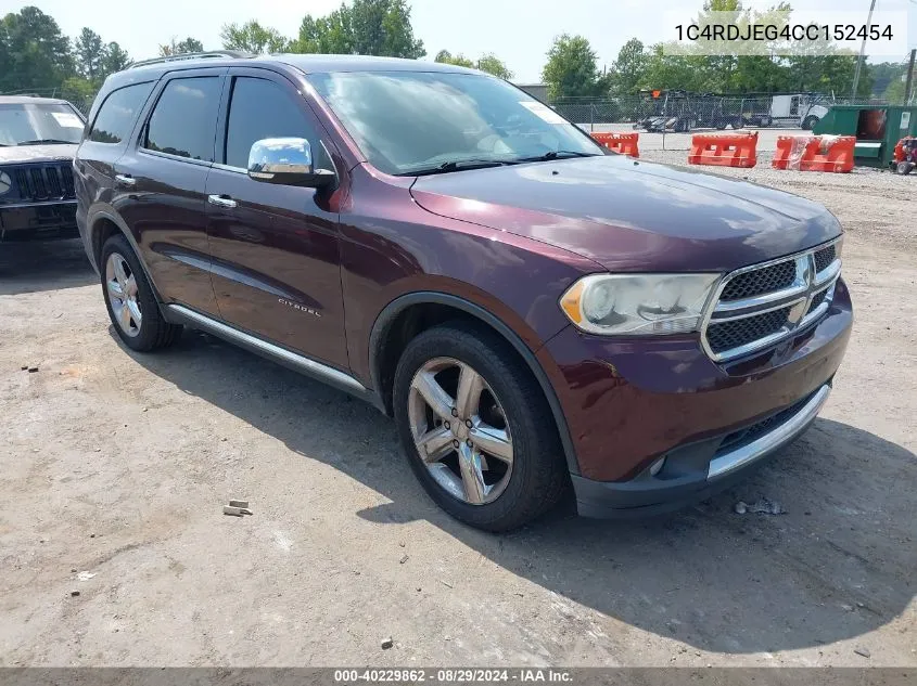 1C4RDJEG4CC152454 2012 Dodge Durango Citadel